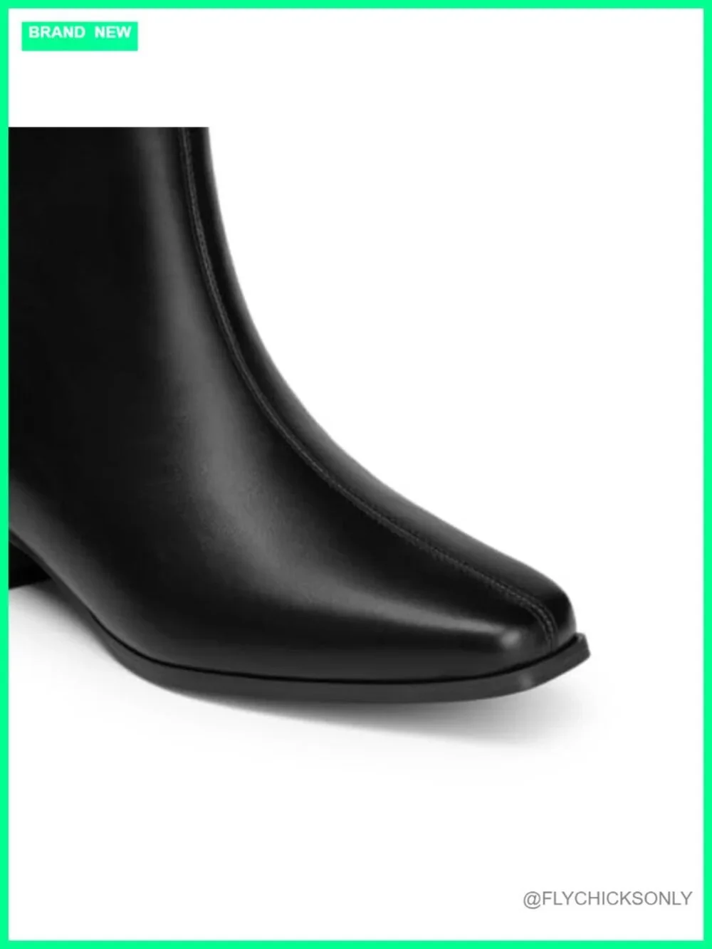 Womens Chunky Low Heel Square Toe Ankle Boots Faux Leather Side Zipper Booties